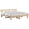 Estrutura da Cama com cabeceira Castanho 180 x 200 cm 3