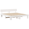 Estrutura da Cama com cabeceira Branco 180 x 200 cm 2