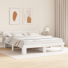 Estructura de cama Blanco 180 x 200 cm Madera de pino sólido 5