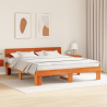 Estrutura da Cama Castanho-mel 180 x 200 cm Madeira de Pinheiro 5