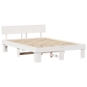 Estructura de cama Blanco 150 x 200 cm Madera de pino sólido 2
