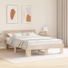 Estrutura da Cama com cabeceira Castanho 140 x 200 cm 5