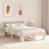 Estructura de cama Marrón 120 x 190 cm Madera de pino sólido 5