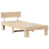 Estructura de cama Marrón 80 x 200 cm Madera de pino sólido 2