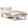 Estructura de cama Marrón 90 x 190 cm Madera de pino sólido 4