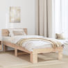 Estructura de cama Marrón 75 x 190 cm Madera de pino sólido 1