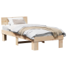 Estructura de cama Marrón 75 x 190 cm Madera de pino sólido 3