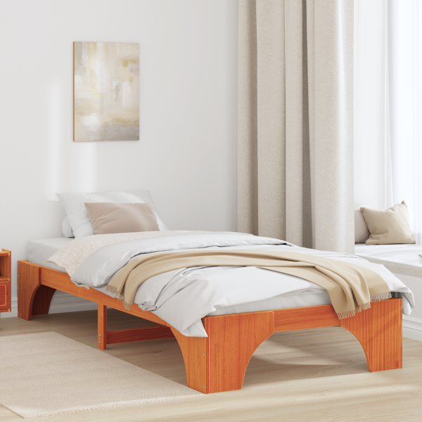 Estructura de cama Marrón cera 80 x 200 cm D