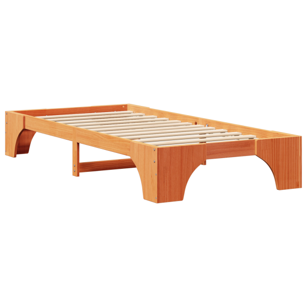 Estructura de cama Marrón cera 80 x 200 cm M 2