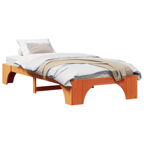 Estructura de cama Marrón cera 80 x 200 cm M 3