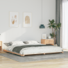 Estructura de cama Marrón 200 x 200 cm Madera maciza de pino 1