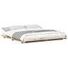 Estructura de cama Marrón 200 x 200 cm Madera maciza de pino 3