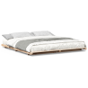 Estructura de cama Marrón 200 x 200 cm Madera maciza de pino 4