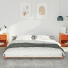 Estructura de cama Marrón cera 200 x 200 cm 5