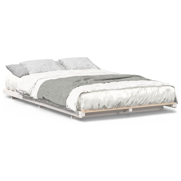 Estructura de cama Blanco 140 x 190 cm Madera maciza de pino M 4