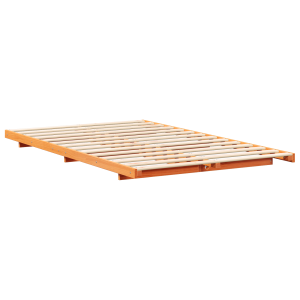 Estructura de cama Marrón cera 140 x 190 cm H
