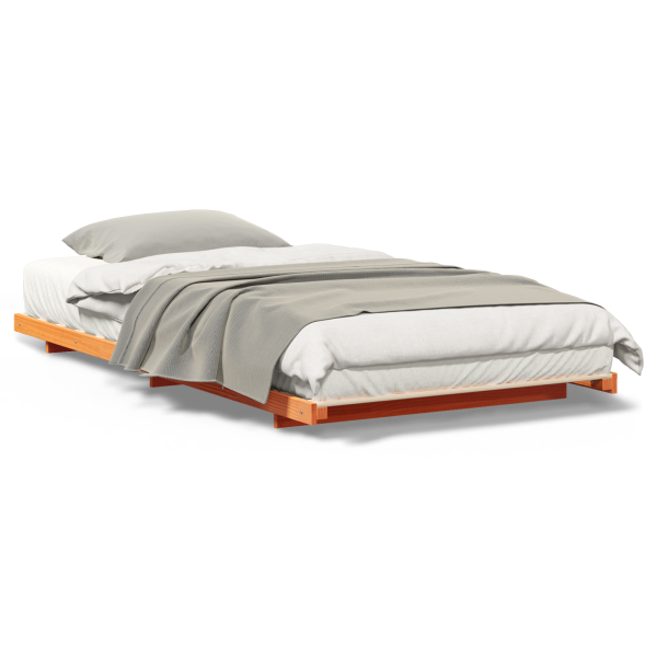 Estrutura de cama de chão Castanho-mel 75 x 190 cm M 4