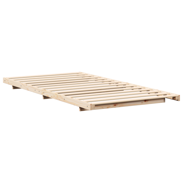 Estructura de cama Marrón 90 x 210 cm Madera maciza de pino M 2