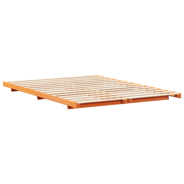 Estructura de cama Marrón cera 160 x 220 cm M 2
