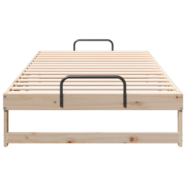 Estructura de cama con asas de transporte Marrón 100 x 200 cm M 5