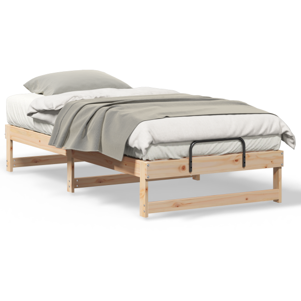 Estrutura de Cama com Alças Castanho 90 x 200 cm M 4