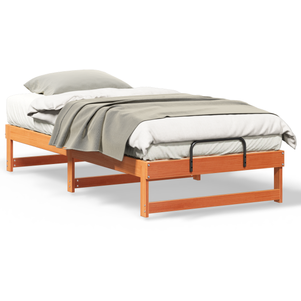 Estrutura de Cama com Alças Castanho 90 x 200 cm M 4