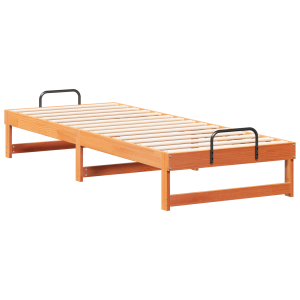 Estructura de cama con asas de transporte Marrón 80 x 200 cm H