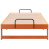 Estructura de cama con asas de transporte Marrón 90 x 190 cm 5