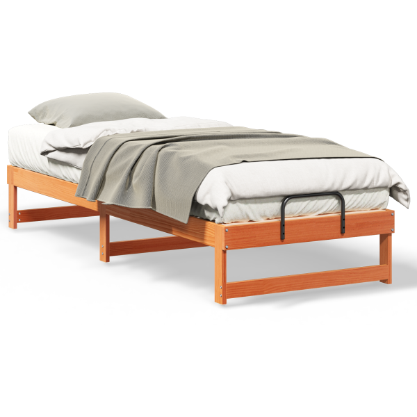 Estrutura de Cama com Alças Castanho 80 x 210 cm M 3