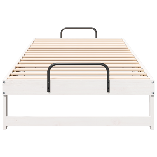 Estructura de cama con asas de transporte Blanco 80 x 220 cm M 5