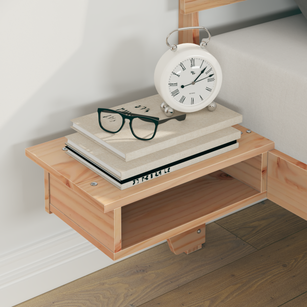 Marco de cama con mesitas de noche Marrón 150 x 200 cm M 5