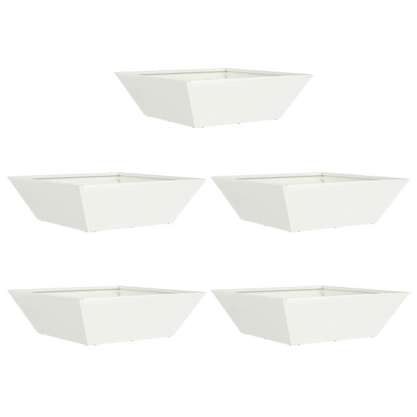 Vaso de Plástico 5 pcs Branco 50 x 50 x 15 cm Aço M 2