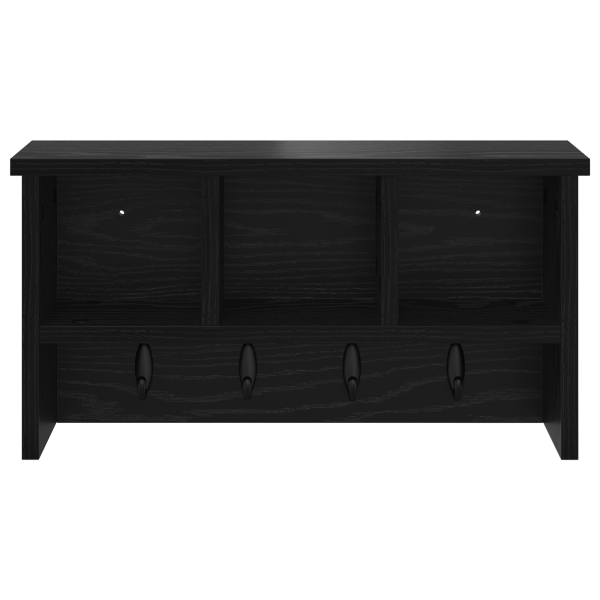 Perchero de pared con estante Roble negro 50 x 16 x 26 cm M 4