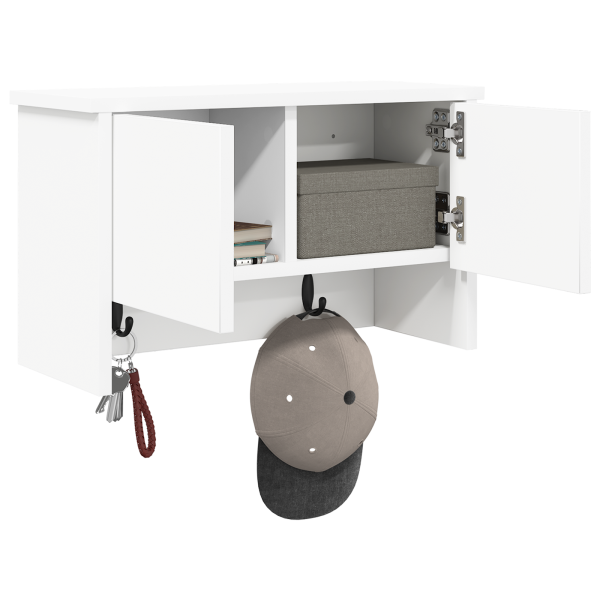 Cabideiro de Parede Branco 50 x 20 x 30 cm Madeira processada M 3