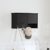 Perchero de pared con estante Roble negro 50 x 20 x 30 cm 1