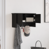 Perchero de pared con estante Roble negro 50 x 20 x 30 cm 4