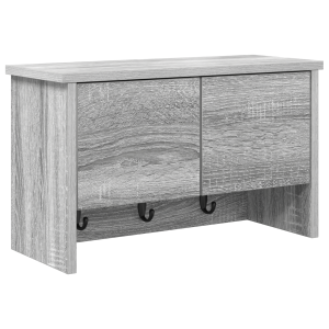 Cabideiro de Parede Sonoma cinzento 50 x 20 x 30 cm H