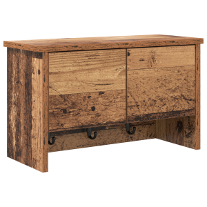 Perchero de pared con estante Madera vieja 50 x 20 x 30 cm H