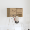 Perchero de pared con estante Roble artisan 50 x 20 x 30 cm 1