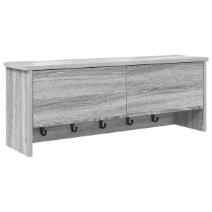 Perchero de pared con estante Gris sonoma 80 x 20 x 30 cm H
