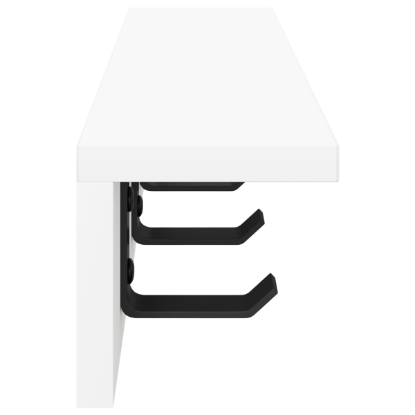 Perchero de pared con estante Blanco 40 x 10.5 x 10.5 cm M 5
