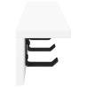 Perchero de pared con estante Blanco 40 x 10.5 x 10.5 cm 5