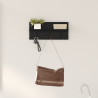Perchero de pared con estante Roble negro 40 x 10.5 x 18 cm 1