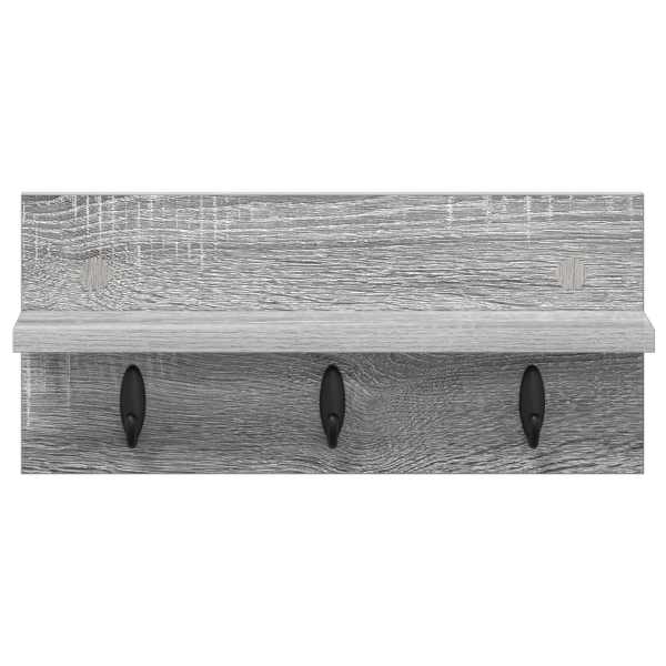 Perchero de pared con estante Gris sonoma 40 x 10.5 x 18 cm M 4