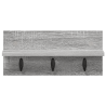 Perchero de pared con estante Gris sonoma 40 x 10.5 x 18 cm 4