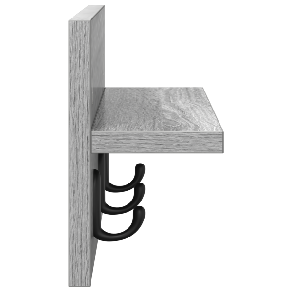 Cabideiro de Parede Sonoma cinzento 40 x 10.5 x 18 cm M 5