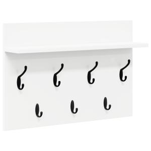 Perchero de pared Blanco 60 x 40 x 12 cm Madera contrachapada H