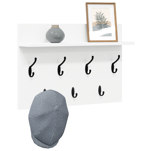 Perchero de pared Blanco 60 x 40 x 12 cm Madera contrachapada M 3