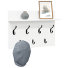 Perchero de pared Blanco 60 x 40 x 12 cm Madera contrachapada 3
