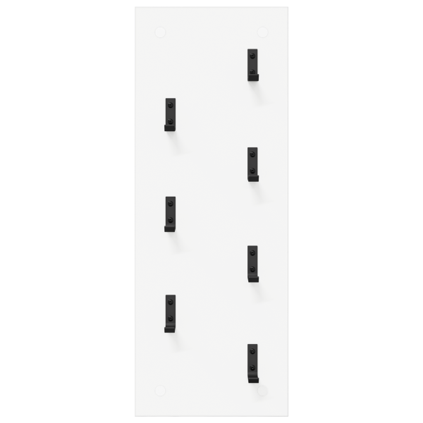 Perchero de pared Blanco 30 x 1.5 x 80 cm Madera contrachapada M 5